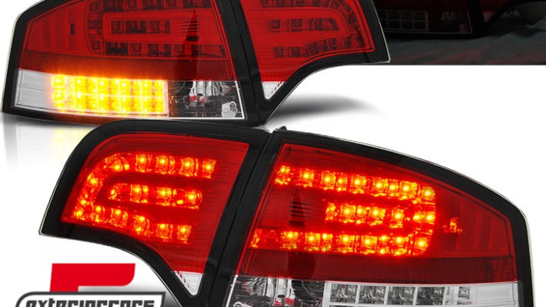 LED stražnja svjetla (crvena/kristal) / Audi A4 B7 (2004-2008) limuzina, LDAU70