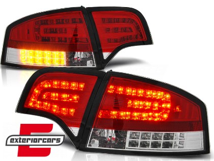 LED stražnja svjetla (crvena/kristal) / Audi A4 B7 (2004-2008) limuzina, LDAU70