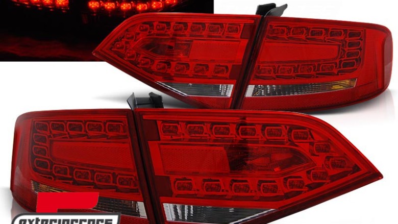 LED stražnja svjetla (crvena/kristal) / Audi A4 B8 limuzina (2008-2011), LDAU87