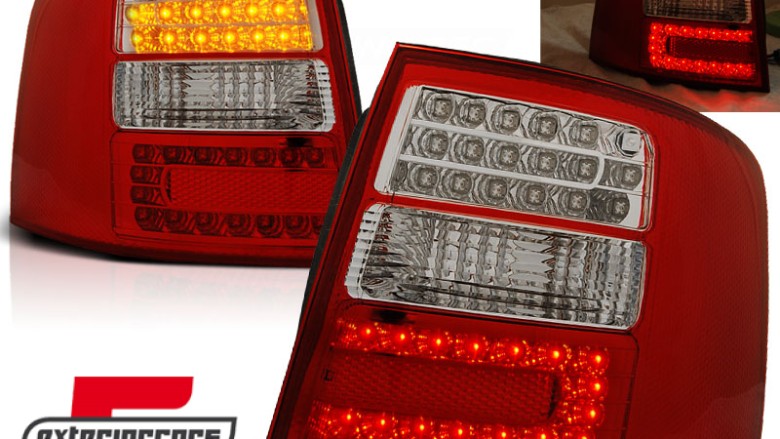 LED stražnja svjetla (crvena/kristal) / Audi A6 4B C5 karavan (1997-2004), LDAU04