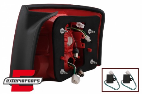 LED stražnja svjetla (crvena/kristal) / Audi A6 4B C5 karavan (1997-2004), LDAU04