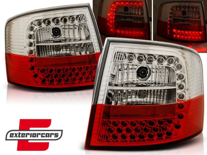 LED stražnja svjetla (crvena/kristal) / Audi A6 4B C5 karavan (1997-2004), LDAU51