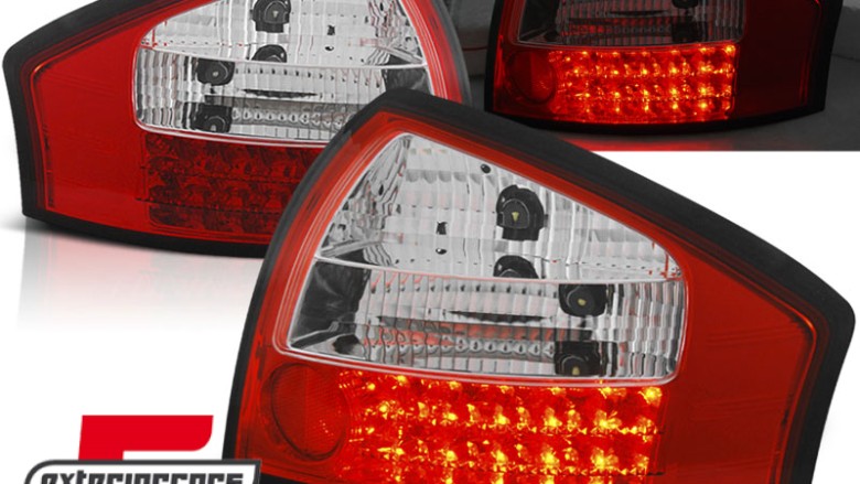 LED stražnja svjetla (crvena/kristal) / Audi A6 C5 limuzina (1997-2004), LDAU13