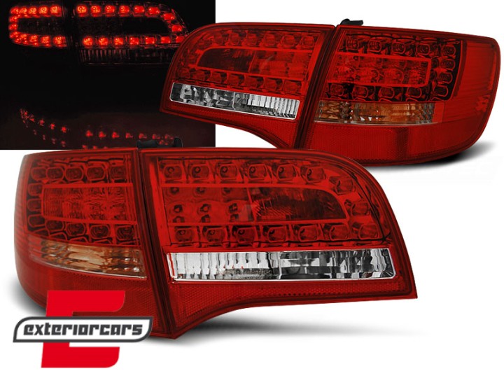 LED stražnja svjetla (crvena/kristal) / Audi A6 C6 4F karavan (2005-2008), LDAUD8