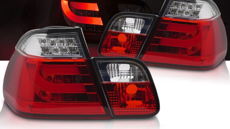 LED stražnja svjetla (crvena/kristal) / BMW serije 3 E46 limuzina (09.2001-2005), LDBMO4
