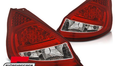 LED stražnja svjetla (crvena/kristal) / Ford Fiesta Mk7 (2008-2012) hatchback, LDFO41