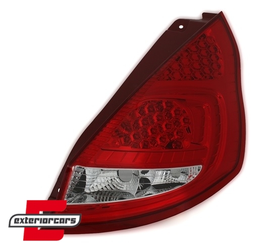 LED stražnja svjetla (crvena/kristal) / Ford Fiesta Mk7 (2008-2012) hatchback, LDFO41