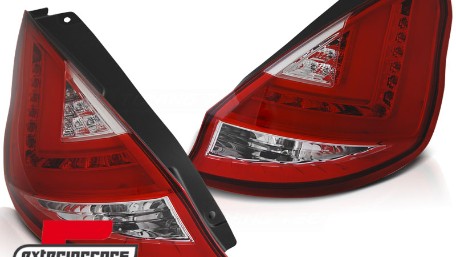 LED stražnja svjetla (crvena/kristal) / Ford Fiesta Mk7 (2008-2012) hatchback, LDFO45