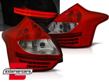 LED stražnja svjetla (crvena/kristal) / Ford Focus 3 Hatchback (2011-10.2014), LDFO38