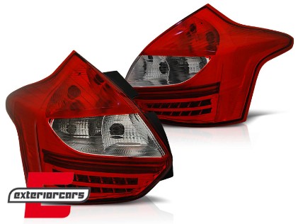 LED stražnja svjetla (crvena/kristal) / Ford Focus 3 Hatchback (2011-10.2014), LDFO38