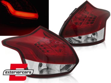 LED stražnja svjetla (crvena/kristal) / Ford Focus 3 Hatchback (2011-10.2014), LDFO52