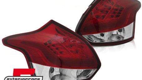 LED stražnja svjetla (crvena/kristal) / Ford Focus 3 Hatchback (2011-10.2014), LDFO52