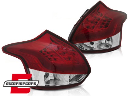 LED stražnja svjetla (crvena/kristal) / Ford Focus 3 Hatchback (2011-10.2014), LDFO52
