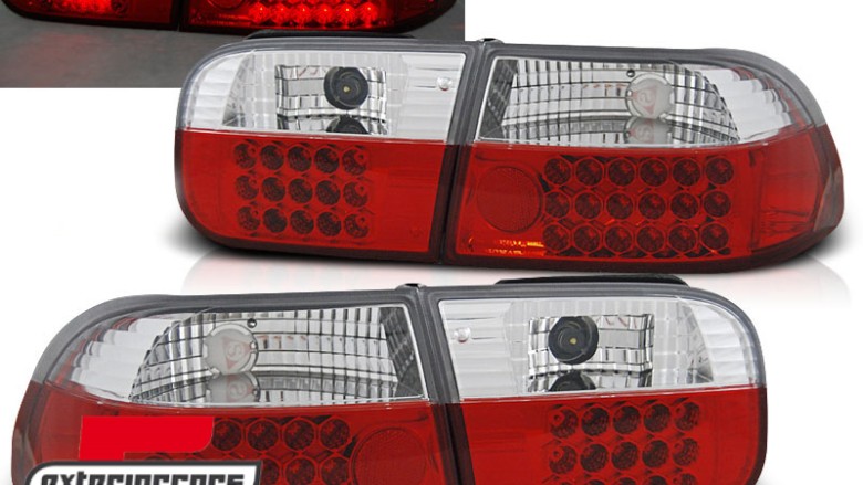 LED stražnja svjetla (crvena/kristal) / Honda Civic hatchback (1991-1995), LDHO01
