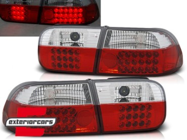 LED stražnja svjetla (crvena/kristal) / Honda Civic hatchback (1991-1995), LDHO01