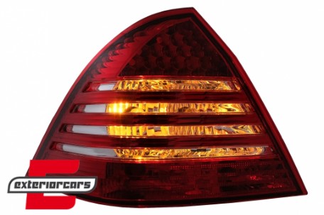 LED stražnja svjetla (crvena/kristal) / Mercedes C-klasa W203 (2000-2004) limuzina, LDME59