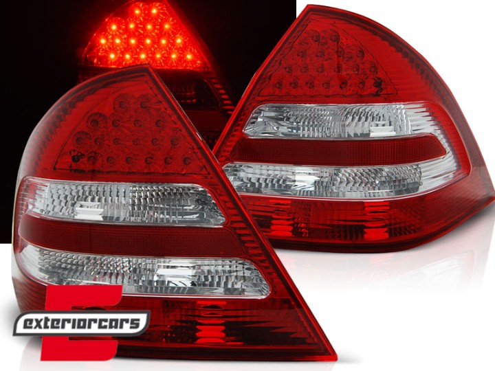 LED stražnja svjetla (crvena/kristal) / Mercedes C-klasa W203 Facelift (2004-2007) limuzina, LDME37