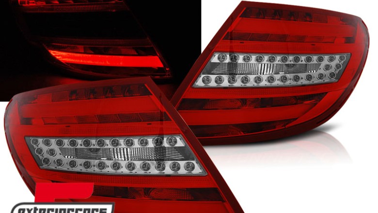 LED stražnja svjetla (crvena/kristal) / Mercedes C-klasa W204 limuzina (2007-2010), LDME64