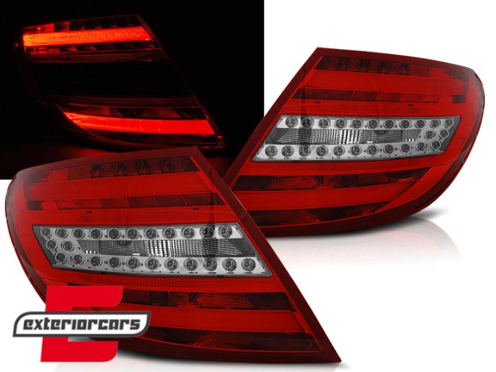LED stražnja svjetla (crvena/kristal) / Mercedes C-klasa W204 limuzina (2007-2010), LDME64