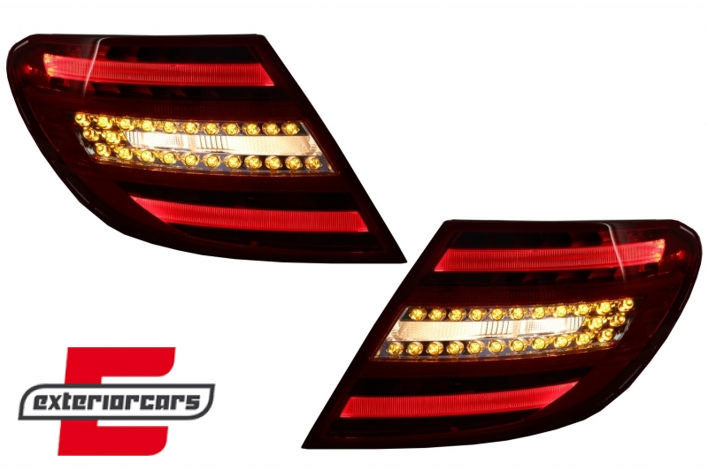 LED stražnja svjetla (crvena/kristal) / Mercedes C-klasa W204 limuzina (2007-2010), LDME64