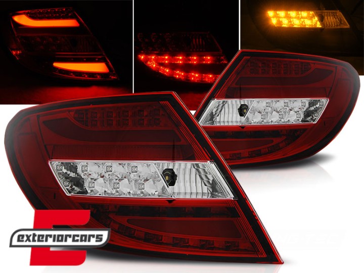 LED stražnja svjetla (crvena/kristal) / Mercedes C-klasa W204 limuzina (2007-2010), LDME68