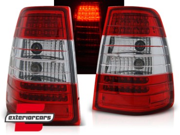LED stražnja svjetla (crvena/kristal) / Mercedes E-klasa W124 (1985-1995) karavan, LDME25