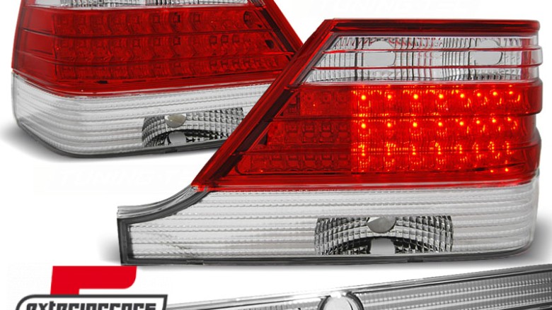 LED stražnja svjetla (crvena/kristal) / Mercedes S-klasa W140 (1995-10.1998), LDME30
