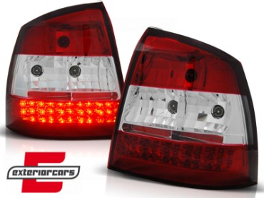 LED stražnja svjetla (crvena/kristal) / Opel Astra G (1997-2004) hatchback 3V 5V, LDOP01