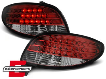LED stražnja svjetla (crvena/kristal) / Peugeot 206 (10.1998-2009) hatchback 3V 5V, LDPE07