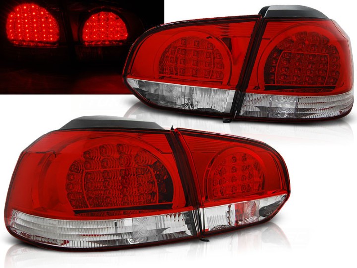 LED stražnja svjetla (crvena/kristal) / Volkswagen Golf VI (2008-2013), LDVWB5