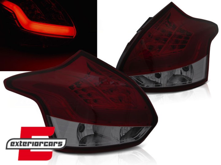 LED stražnja svjetla (crvena/smoke) / Ford Focus 3 Hatchback (2011-10.2014), LDFO53