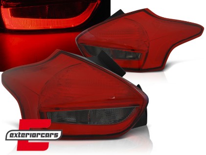 LED stražnja svjetla (crvena/smoke) / Ford Focus 3 Hatchback Facelift (2015-2018), LDFO54