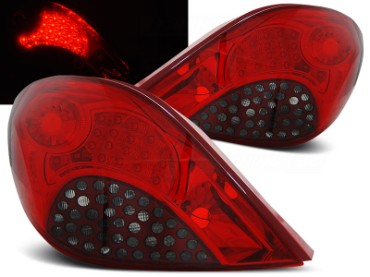LED stražnja svjetla (crvena/smoke) / Peugeot 207 hatchback (05.2006-06.2009) 3V 5V, LDPE18