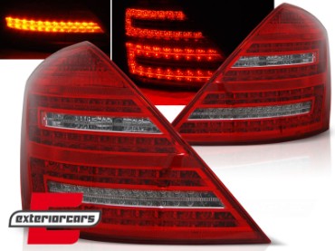 LED stražnja svjetla Facelift dizajn (crvena/kristal) / Mercedes S-klasa W221 (2005-2009), LDME50