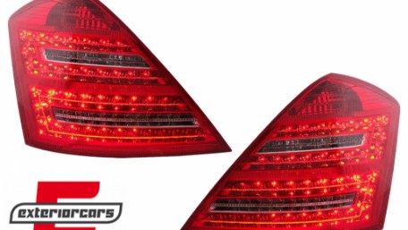 LED stražnja svjetla Facelift dizajn (crvena/kristal) / Mercedes S-klasa W221 (2005-2009), LDME50