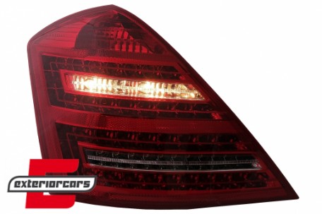 LED stražnja svjetla Facelift dizajn (crvena/kristal) / Mercedes S-klasa W221 (2005-2009), LDME50