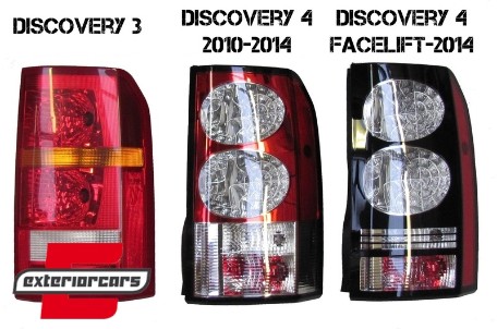 LED stražnja svjetla Facelift look (crna) / Land Rover Discovery III 3 & IV 4 (2004-2016), TLLRD4F