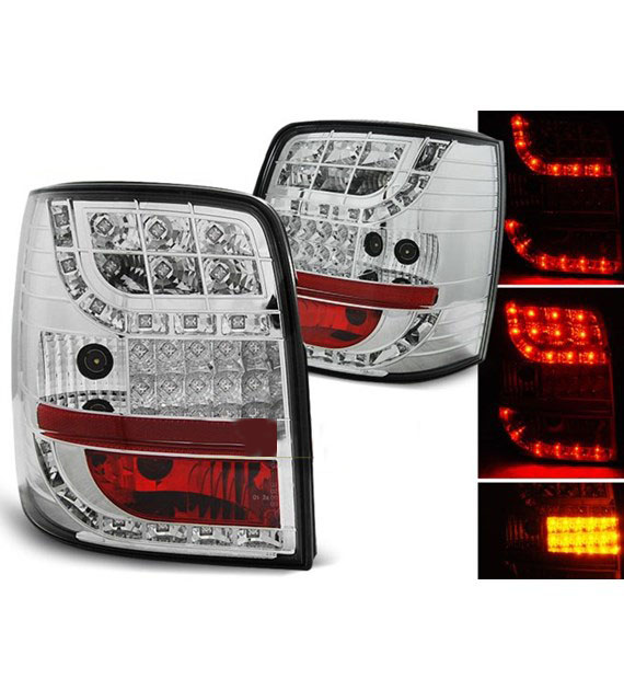 LED stražnja svjetla LED žmigavci (chrome) / Volkswagen Passat B5 3BG (2000-2004), LDVW84
