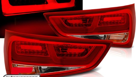 LED stražnja svjetla LedBar (crvena/kristal) / Audi A1 (2010-12.2014), LDAUC8