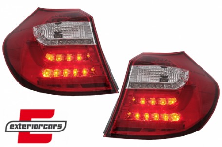 LED stražnja svjetla LedBar (crvena/kristal) / BMW serije 1 E81 E87 (09.2007-2011), LDBM87