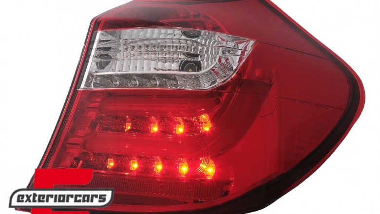 LED stražnja svjetla LedBar (crvena/kristal) / BMW serije 1 E81 E87 (09.2007-2011), LDBM87