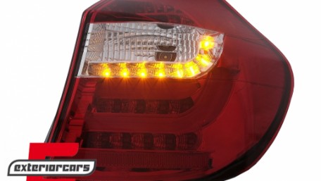 LED stražnja svjetla LedBar (crvena/kristal) / BMW serije 1 E81 E87 (09.2007-2011), LDBM87