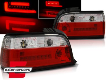 LED stražnja svjetla LedBar (crvena/kristal) / BMW serije 3 E36 Coupe Cabrio (1990-1999), LDBM77