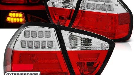 LED stražnja svjetla LedBar (crvena/kristal) / BMW serije 3 E90 limuzina (2005-2008), LDBM72