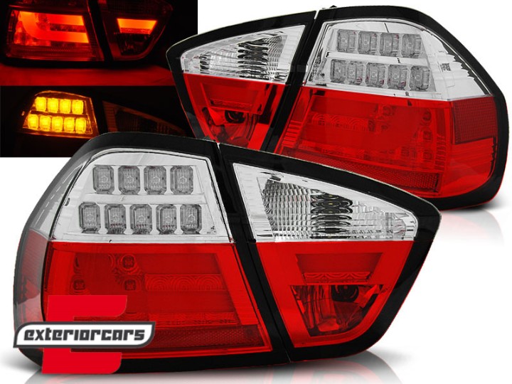 LED stražnja svjetla LedBar (crvena/kristal) / BMW serije 3 E90 limuzina (2005-2008), LDBM72