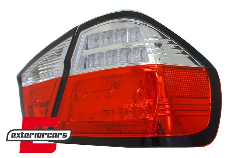 LED stražnja svjetla LedBar (crvena/kristal) / BMW serije 3 E90 limuzina (2005-2008), LDBM72