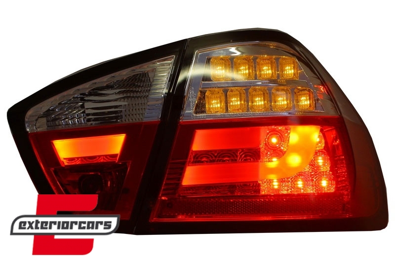 LED stražnja svjetla LedBar (crvena/kristal) / BMW serije 3 E90 limuzina (2005-2008), LDBM72