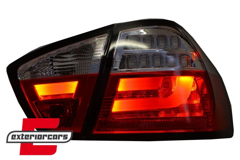LED stražnja svjetla LedBar (crvena/kristal) / BMW serije 3 E90 limuzina (2005-2008), LDBM72