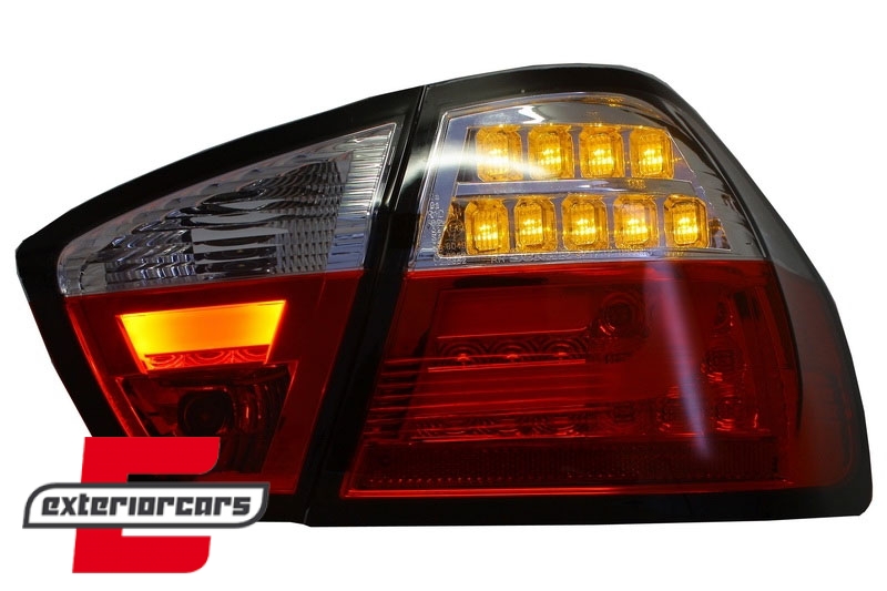 LED stražnja svjetla LedBar (crvena/kristal) / BMW serije 3 E90 limuzina (2005-2008), LDBM72