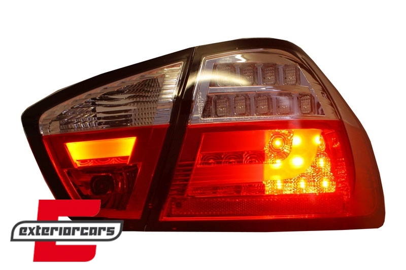 LED stražnja svjetla LedBar (crvena/kristal) / BMW serije 3 E90 limuzina (2005-2008), LDBM72